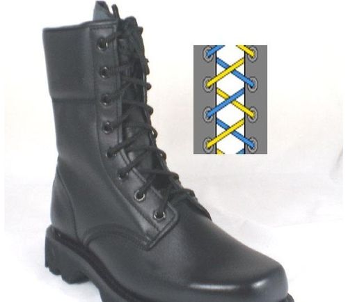 作战靴不露鞋带的系法