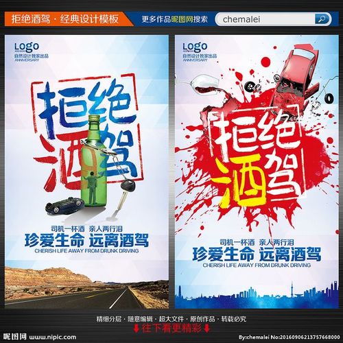 拒绝酒驾 远离酒驾 请勿酒驾 酒驾海报 .