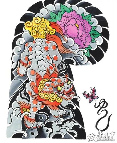 日式半甲纹身日式半甲纹身手稿日式半甲纹身手稿图案