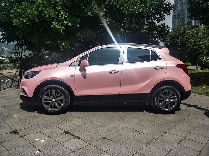 别克昂科拉车身改色电光素雅粉 rg瑞集改色膜福建福州