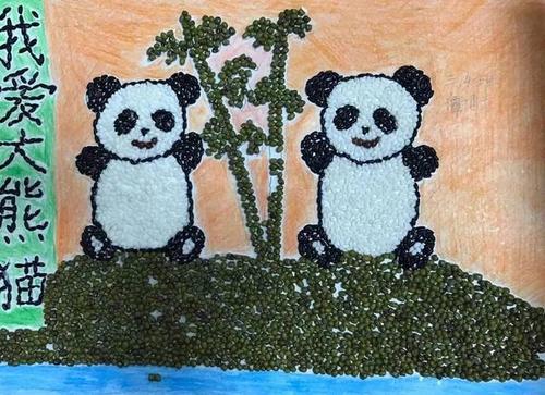 巧手来拼图 种子大变身——西安经发学校植物籽粒拼图