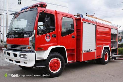 高清消防车图片