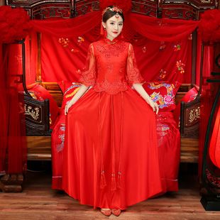 批发秀禾服新娘新款敬酒服结婚嫁衣古代中式婚纱礼服旗袍秀和春季