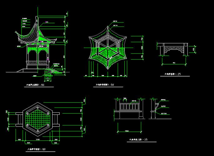 分享| 六角亭cad建筑方案设计图纸