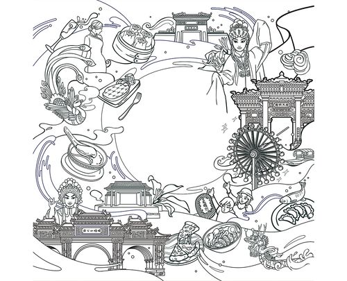 顺德欢乐海岸美食文化周插画