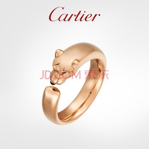 cartier卡地亚panthre猎豹系列戒指玫瑰金黄金宝石黄金51
