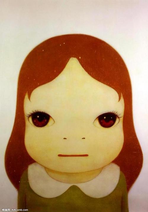 这个是日本的挺出名的艺术家奈良美智的作品,之前风靡一时的梦游娃娃