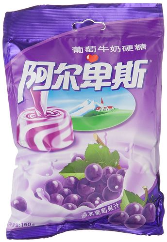 阿尔卑斯葡萄味牛奶糖150g