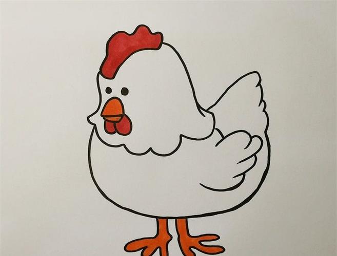 母鸡怎么画简笔画