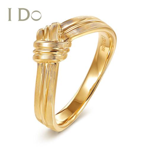 i do 情人结系列 钻石对戒18k/铂金结婚钻石戒指ido (定制)男戒18k金