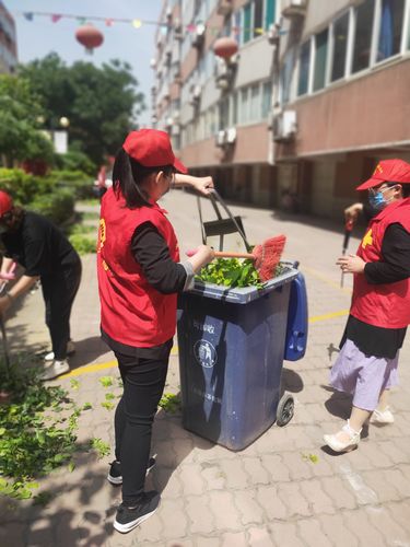 2020年5月13日桥东区卫计委的志愿者到五一桥社区市政小区义务劳动.
