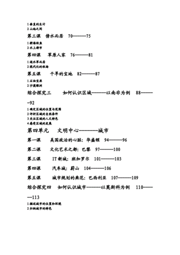 七年级上册历史与社会目录详细.doc 2页