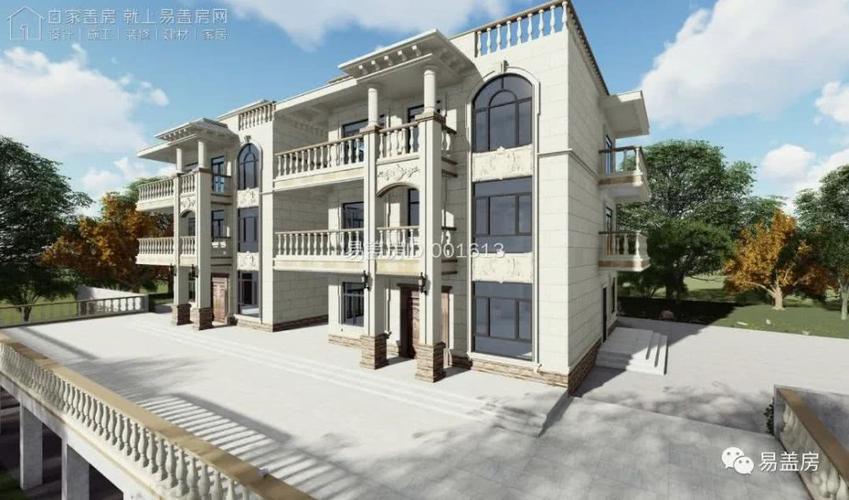 4m×13.7m,福建莆田大面宽双栋欧式别墅