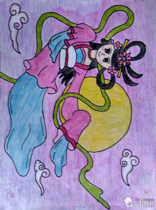 嫦娥奔月创意儿童画