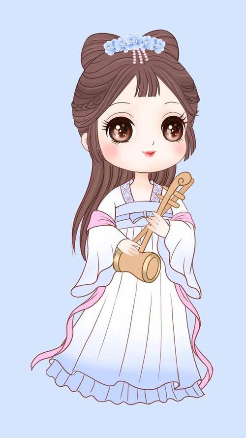 卡通设计之古风少女