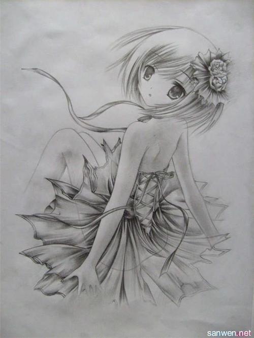 【人物画简单】素描画卡通人物女生 素描简单卡通人物