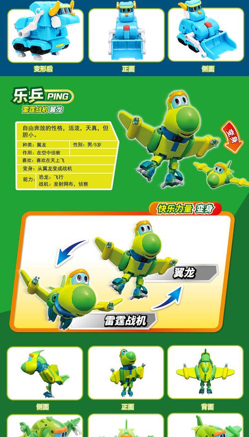 灵动恐龙探险队乐乒帮帮龙出动玩具韦斯迷你变形套装洛奇汤姆全套_7折