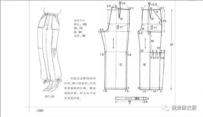 超多的各款裤子裁剪图喜欢收藏吧