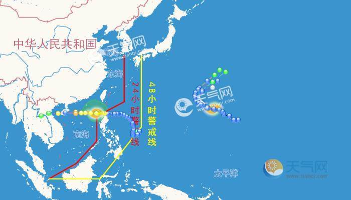 18号19号台风路径图实时发布 "双台风"路径实时发布系统路径走势图