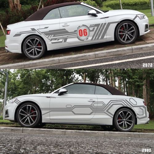 野马思域车贴网红汽车外观个性改装装饰遮挡划痕车身通用贴纸拉花