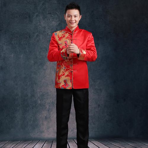 男士中式唐装结婚礼服出租新款秀禾新郎唐装龙凤褂服装租赁