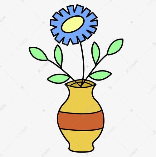美丽的花瓶卡通插画免抠图