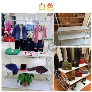 [转卖]服装店展示架铁艺中岛流水台高低桌童装货架包包衣帽