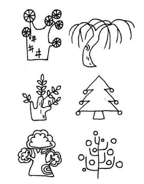 各种树木简笔画合集
