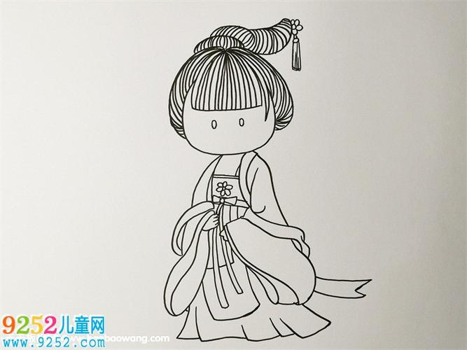 一步一步教你画古装人 卡通简笔画