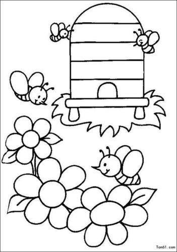 动物盖房子的简笔画