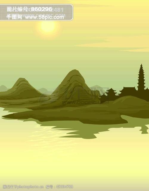 关键词:自然风景免费下载 风景 自然风景 自然风景画 矢量图 其他矢量