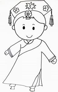 满族手绘简笔画