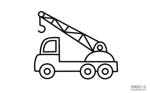吊车简笔画怎么画最简单 简笔画图片大全-蒲城教育