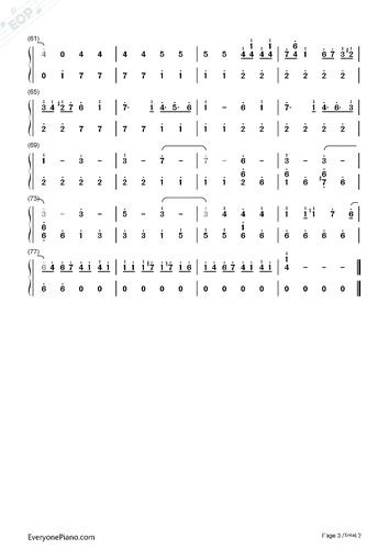 megalovia piano arrangement狂妄之人柔情版~(简谱)