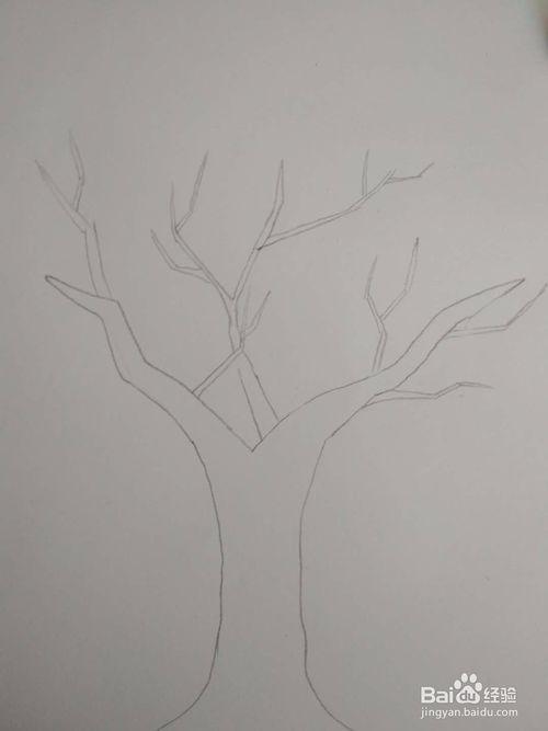 多妈简笔画植物一株秋天的树