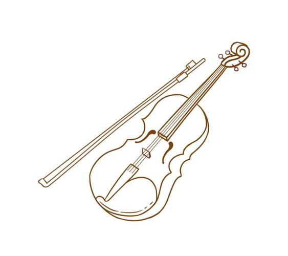 简笔画教程小提琴