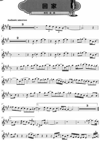 回家(线谱) 萨克斯谱