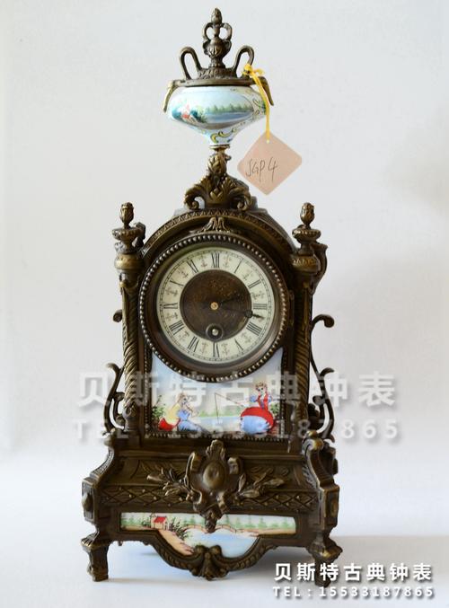 铜铸钟|欧式古典钟表|机械座钟|仿古古董钟家居装饰|老式上弦台钟_7折
