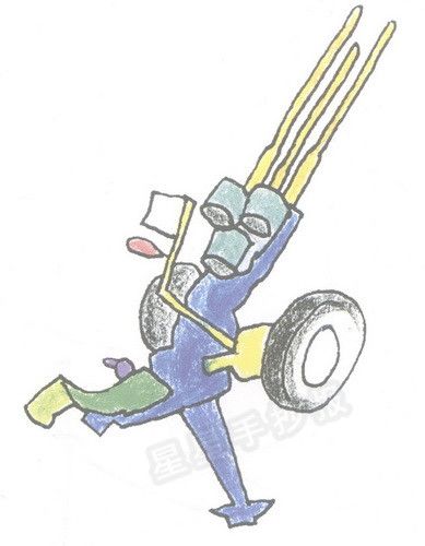 高射炮简笔画怎么画