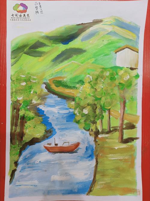 七彩云美术20190811专业基础班 水粉画《大自然的风景