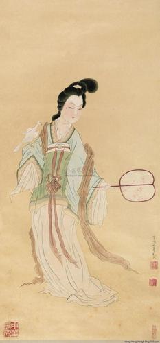 近代名家金振之笔下的仕女图!