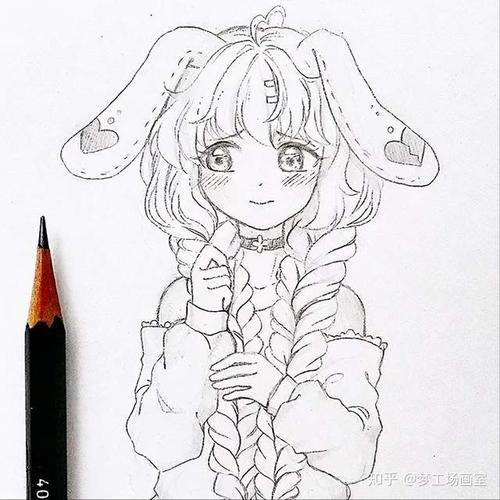 梦工场|动漫女生手绘线稿