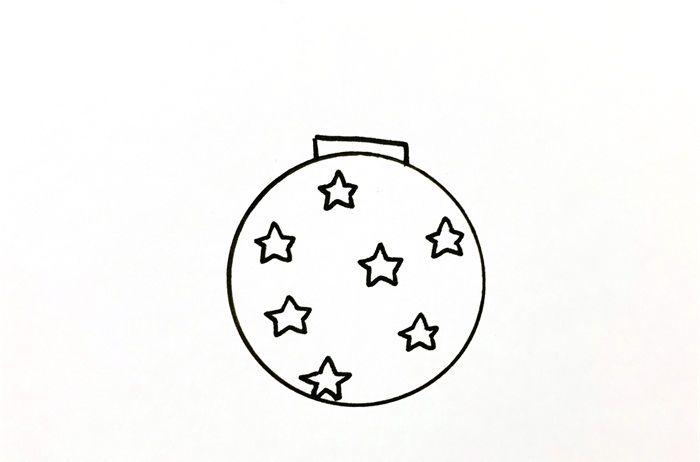 圣诞彩球怎么画