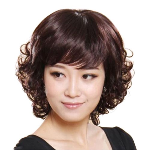 40一50岁女中长发烫,中年发型女中长发烫发 中老年假发套女短发中年女式烫卷中长发大波浪长卷发