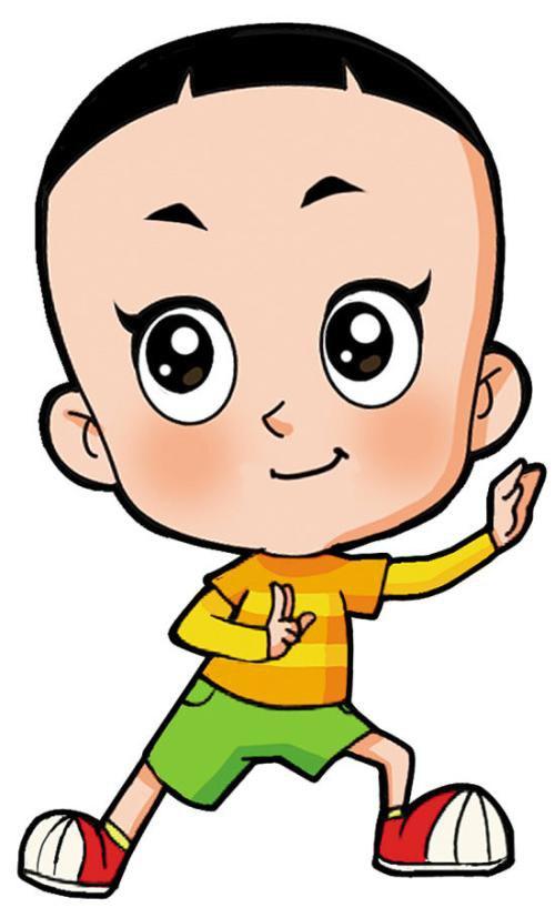 大头儿子张大嘴简笔画