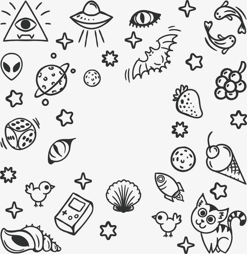 关键词 : 矢量,手绘,卡通,图案,简笔画