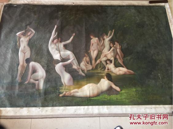 邓平祥临《仙女》(巨幅油画)