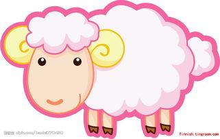 羊的卡通可爱简笔画大图