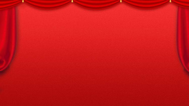 红色帷幕与祥云节日ppt背景图片