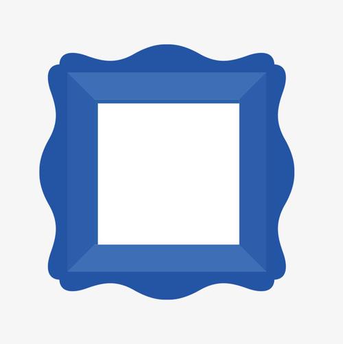 矢量蓝色卡通波浪边框